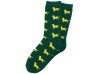 Krawattendackel Socken grün Dackel gold  Bild 1