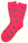 Krawattendackel Socken pink Dackel grün  Bild 2