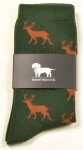 Krawattendackel Socken grün Hirsch braun  Bild 1