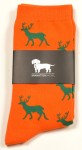 Krawattendackel Socken orange Hirsch grün  Bild 1