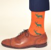 Krawattendackel Socken orange Hirsch grün  Bild 3