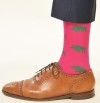 Krawattendackel Socken pink Wildschwein grün  Bild 3