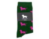 Krawattendackel Socken grün Dackel pink Größe 36-40 Bild 1