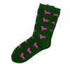 Krawattendackel Socken grün Dackel pink Größe 36-40 Bild 3