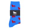 Krawattendackel Socken blau Dackel rot Größe 41-46 Bild 1