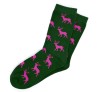 Krawattendackel Socken grün Hirsch pink Größe 36-40 Bild 3