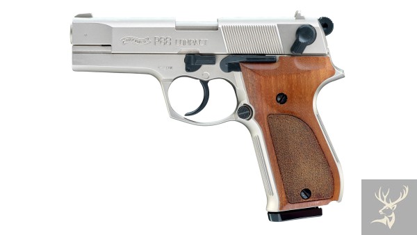 Carl-Walther P 88 Compact Nickel/Holz 9 mm P.A.K.