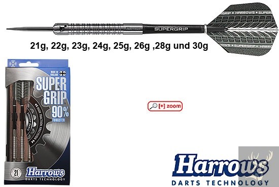 Harrows-Darts-Technology Supergrip 90% Steel 23g