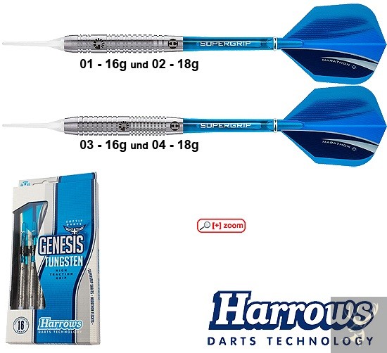 Harrows-Darts-Technology Genesis Tungsten Soft 16g