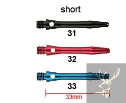 Harrows-Darts-Technology Alu Shafts sortiert short=33mm