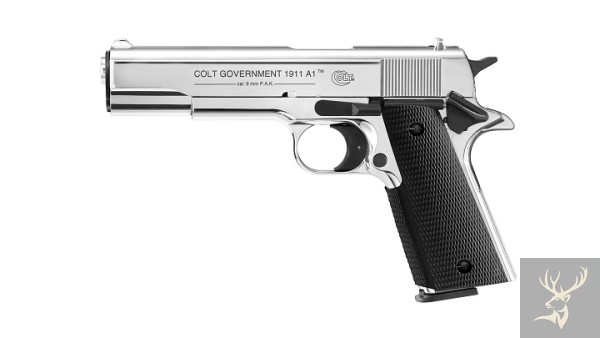 Colt 1911 A1 Polished Crome 9mm PAK