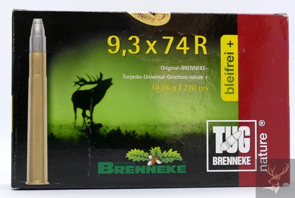 Brenneke 9,3x74R TUG nature+ bleifrei 14,26g/220gr