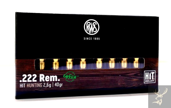 RWS .222 REM HIT Green 2,6g/40gr