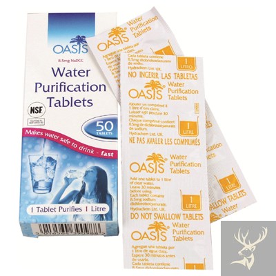 Oasis-Wasseraufbereitung Oasis Wasserdesinfektion 50 Tabletten Chlorbasis